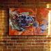 Artwork decoration on a brick wall at Grange on Friday, Jan. 4. Daniel Brenner I AnnArbor.com